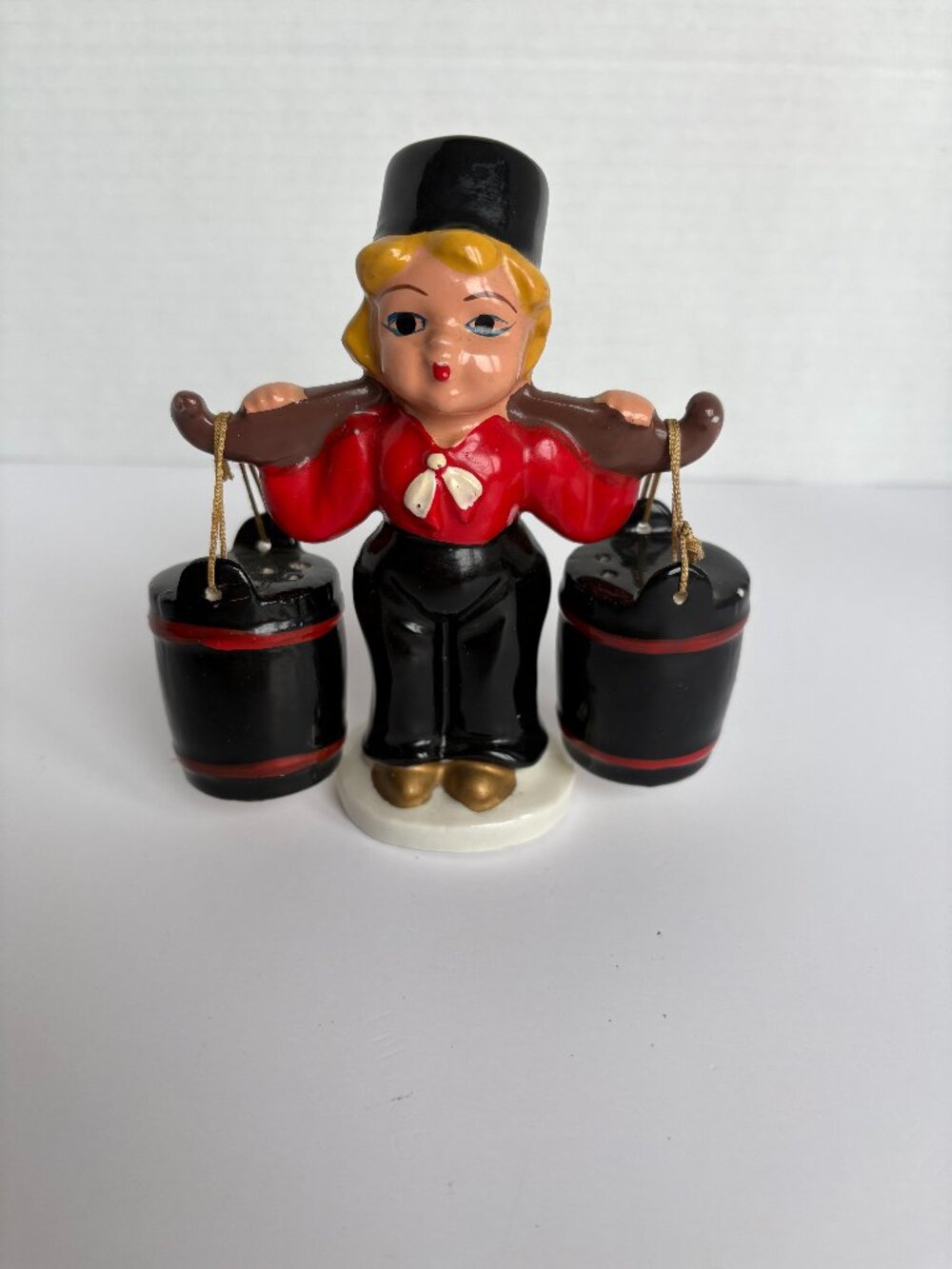 Vintage 1950's Ceramic Dutch Boy Salt and Pepper Shakers